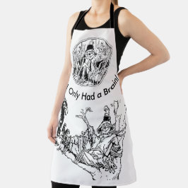 Halloween Line Art Scarecrow No Brain Full Print Schort