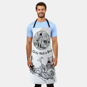 Halloween Line Art Scarecrow No Brain Full Print Schort (Gedragen)