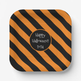 Halloween Lines Papieren Borden Papieren Bordje