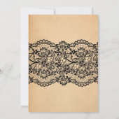 Halloween lingerie douche zwarte kant heksenbrunch kaart (Achterkant)