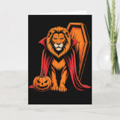 Halloween Lion Coffin Lions Kaart (Voorkant)