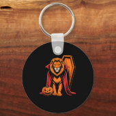 Halloween Lion Coffin Lions  Sleutelhanger (Voorkant)