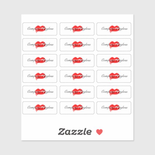 Halloween Lip Gloss Packaging Logo branding Sticker (Vel)
