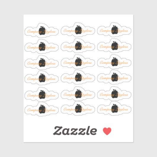 Halloween Lip Gloss Packaging Logo Lip Branding Sticker (Vel)