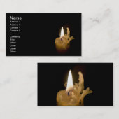 Halloween Lite Candle en Burnt Wick Visitekaartje (Voorkant / Achterkant)