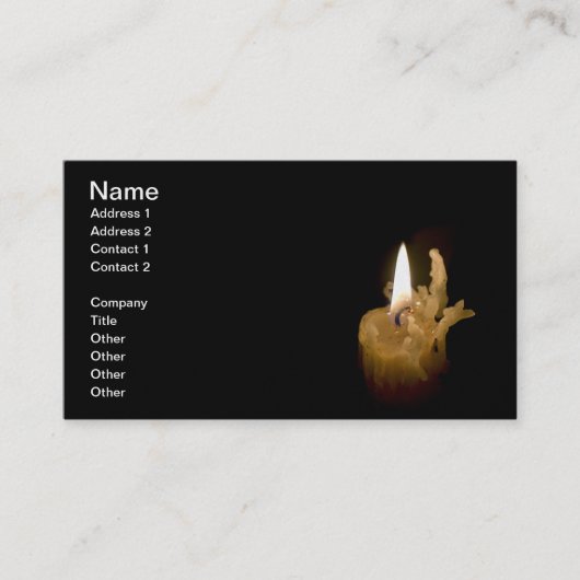 Halloween Lite Candle en Burnt Wick Visitekaartje (Voorkant)