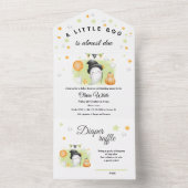 Halloween Little Boo Baby shower All In One Uitnodiging (Binnen)
