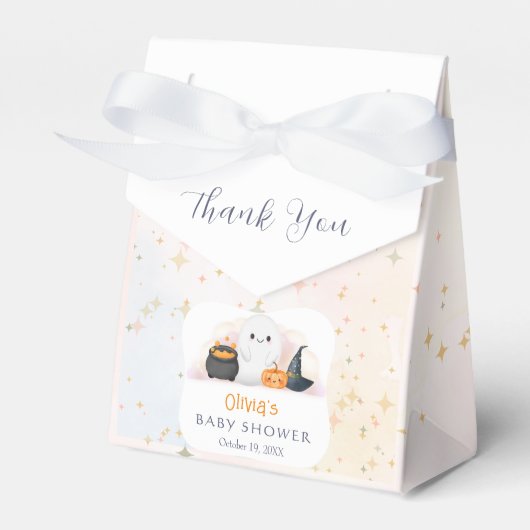 Halloween Little Boo Baby shower Bedankdoosjes (Voorkant Zijde)