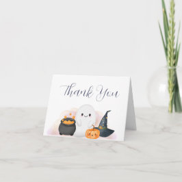 Halloween Little Boo Baby shower Bedankkaart