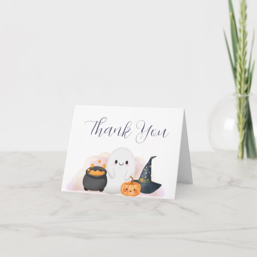 Halloween Little Boo Baby shower Bedankkaart (Voorkant)