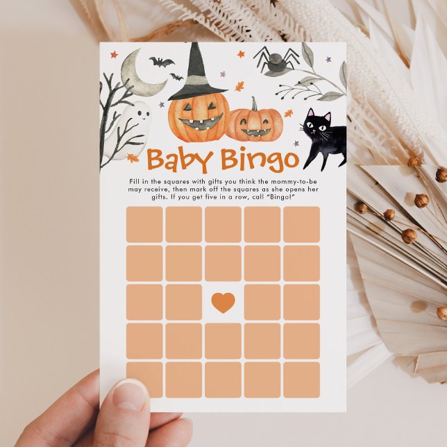 Halloween Little Boo Baby shower Bingo spel (Creator heeft geüpload)