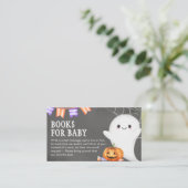 Halloween Little Boo Baby shower Boeken voor Baby Informatiekaartje (Staand voorkant)
