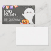 Halloween Little Boo Baby shower Boeken voor Baby Informatiekaartje (Voorkant / Achterkant)