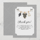 Halloween Little Boo Baby shower Dank je kaart (Voorkant / Achterkant)