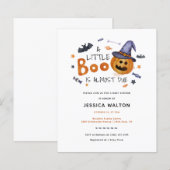 Halloween Little Boo Baby shower Invitation (Voorkant / Achterkant)