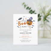 Halloween Little Boo Baby shower Invitation (Staand voorkant)