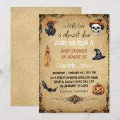Halloween Little Boo Baby shower Invitation Kaart (Voorkant / Achterkant)