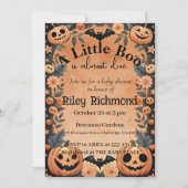 Halloween Little Boo Baby shower Invitation Kaart (Voorkant)