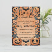 Halloween Little Boo Baby shower Invitation Kaart (Staand voorkant)