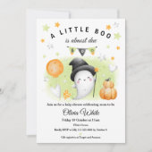 Halloween Little Boo Baby shower Invitation Kaart (Voorkant)