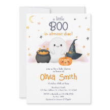 Halloween Little Boo Baby shower Invitation