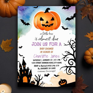 Halloween Little Boo Baby shower Invitation Kaart