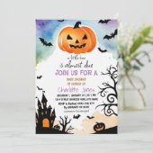 Halloween Little Boo Baby shower Invitation Kaart (Staand voorkant)