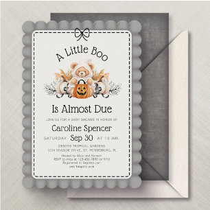 Halloween Little Boo Baby Shower Kaart