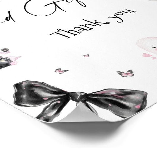 Halloween Little Boo Baby shower Kaarten en gesche Poster (Hoek)