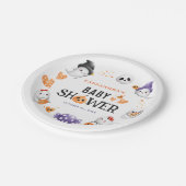 Halloween Little Boo Baby shower Leuke Geesten Papieren Bordje (Gekanteld)