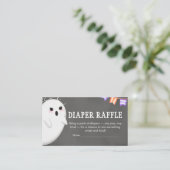 Halloween Little Boo Baby shower Luier Raffle Informatiekaartje (Staand voorkant)