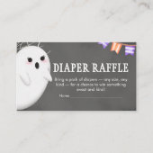 Halloween Little Boo Baby shower Luier Raffle Informatiekaartje (Voorkant)