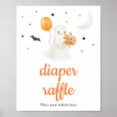 Halloween Little Boo Baby shower Luier Raffle Poster (Voorkant)