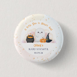 Halloween Little Boo Baby shower Ronde Button 3,2 Cm