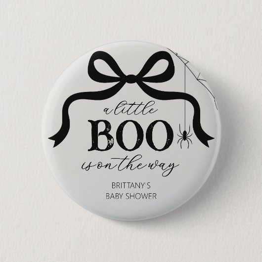 Halloween Little Boo Baby Shower Ronde Button 5,7 Cm (Voorkant)