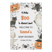 Halloween Little Boo Baby shower Welcome Poster (Voorkant)
