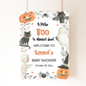 Halloween Little Boo Baby shower Welcome Poster