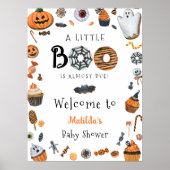 Halloween Little Boo Baby shower Welkom Poster (Voorkant)