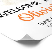 Halloween Little Boo Baby shower Welkom Poster (Hoek)