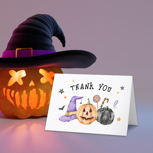 Halloween Little Boo Bedankkaart