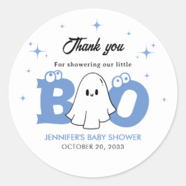 Halloween Little Boo Boy Baby shower Dank u Ronde Sticker