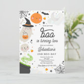 Halloween Little Boo Boy Ghost 2e verjaardagsfeest Kaart (Staand voorkant)