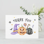 Halloween Little Boo Dank je kaart (Staand voorkant)