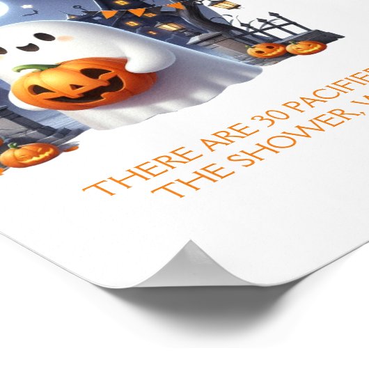 Halloween Little Boo Fopspeen Hunt Douche Spel Poster (Hoek)