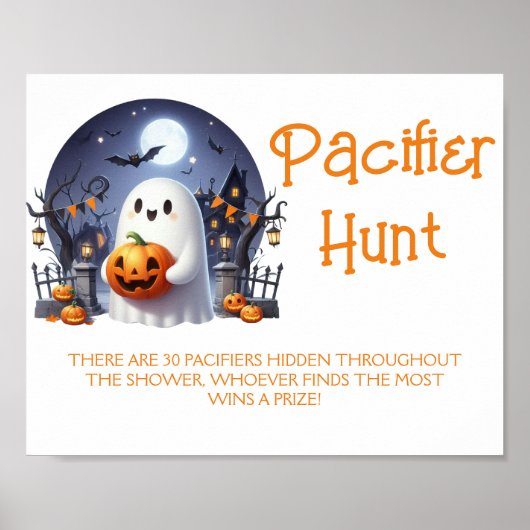 Halloween Little Boo Fopspeen Hunt Douche Spel Poster (Voorkant)