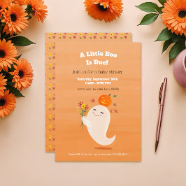 Halloween Little Boo Genderneutraal Baby shower Kaart