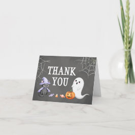 Halloween Little Boo Ghost Baby shower Bedankkaart