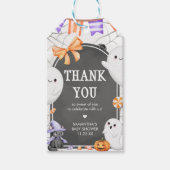 Halloween Little Boo Ghost Baby shower Favoriet Ta Cadeaulabel (Voorkant)