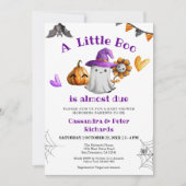 Halloween Little Boo Ghost Baby shower Kaart (Voorkant)