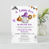 Halloween Little Boo Ghost Baby shower Kaart (Staand voorkant)